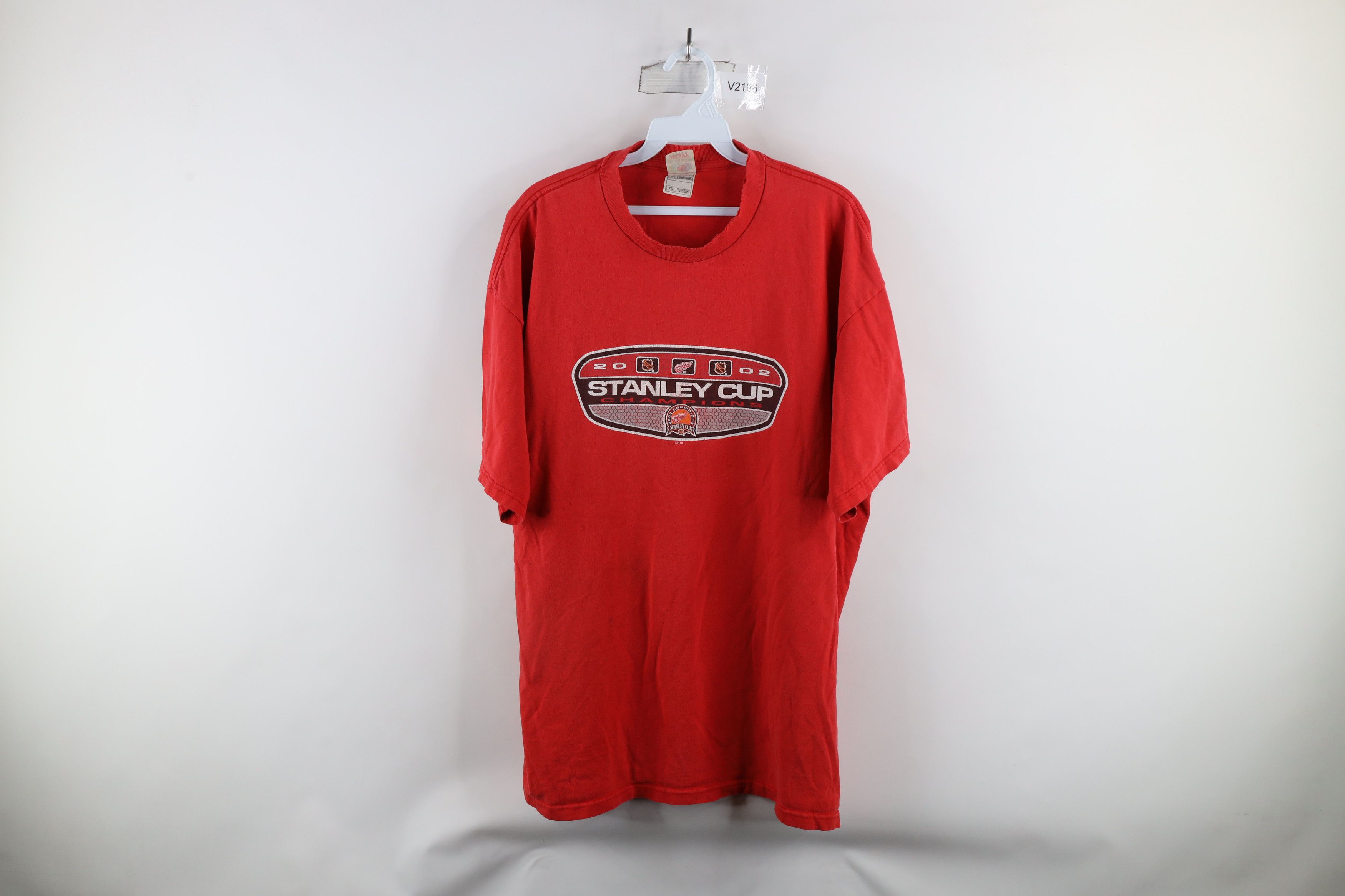 Vintage Vintage Y2K Stanley Cup Champs Detroit Red Wings T-Shirt Size US XXL / EU 58 / 5 - 1 Thumbnail