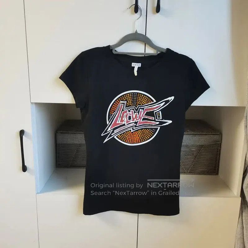 Loewe Black Cotton Short Sleeve T-Shirt .