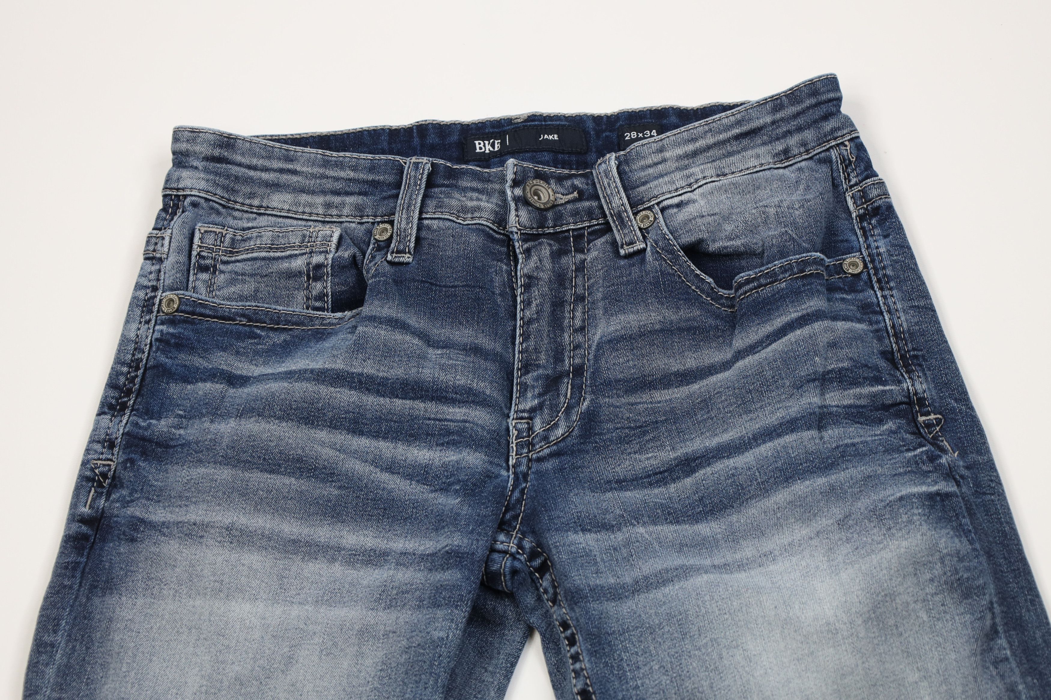 Vintage Buckle BKE Stitch Stretch Jake Bootcut Denim Jeans Blue Size US 28 / EU 44 - 2 Thumbnail