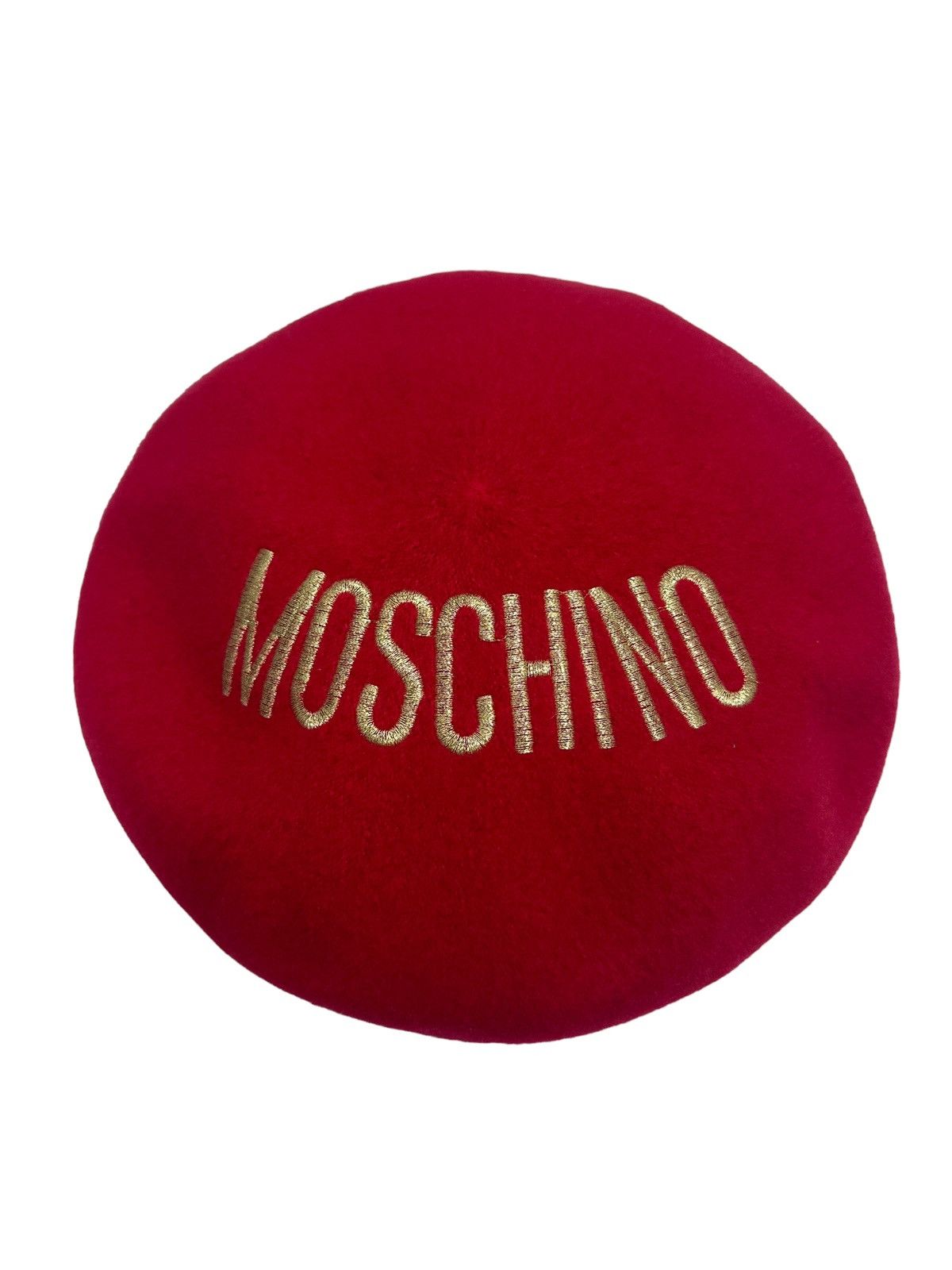 image of Archival Clothing x Moschino Beret Hat in Red, Men's