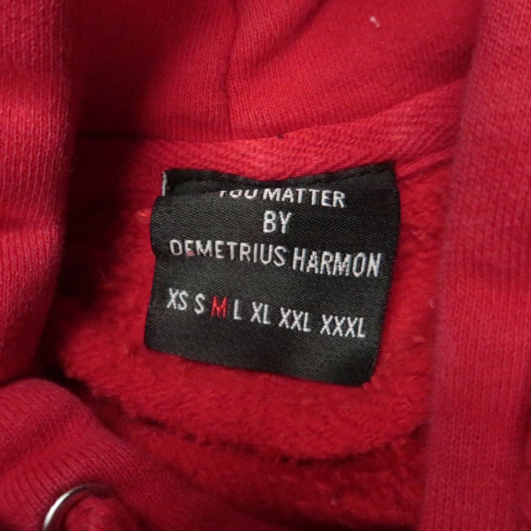 Harmony VINTAGE You Matter Hoodie Mens Medium Pullover Fleece Red Pockets Hooded 2020s Size US M / EU 48-50 / 2 - 3 Thumbnail