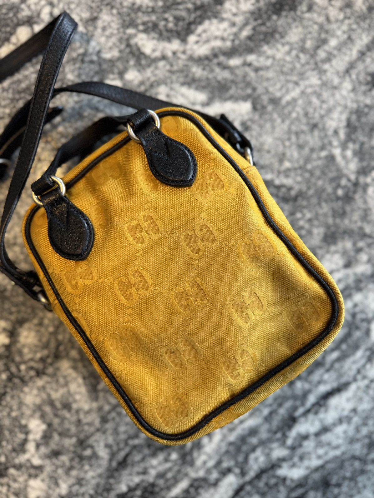 Gucci GUCCI Yellow GG Eco Black Leather Off The Grid Messenger Size ONE SIZE - 5 Thumbnail