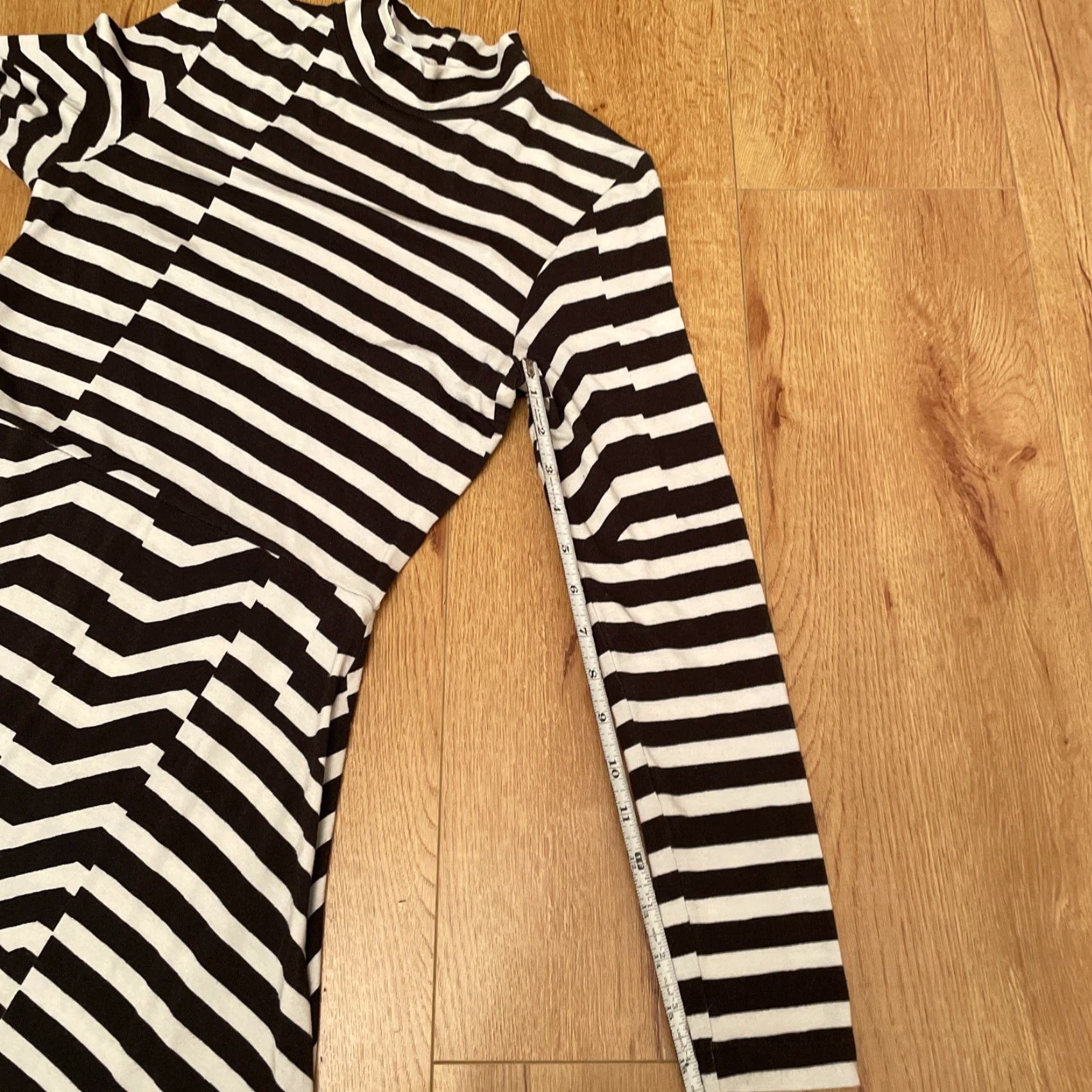 Anthropologie VINTAGE Anthropologie Corey Lynn Calter Dress Long Sleeve S Black White Stripe Maxi Open Madison 90s Womens Size S / US 4 / IT 40 - 5 Thumbnail