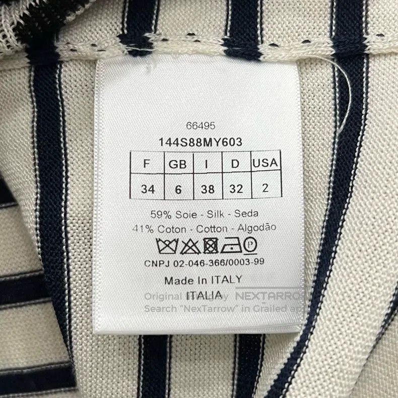 Dior Dior Striped letter logo knitted short sleeves Size XXS / US 00 / IT 34 - 5 Thumbnail