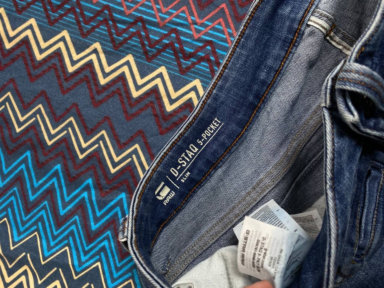 G-Star jeans Y2K G-Star Raw logo vintage D-STAQ 5-POCKET slim Size US 31 - 2 Thumbnail