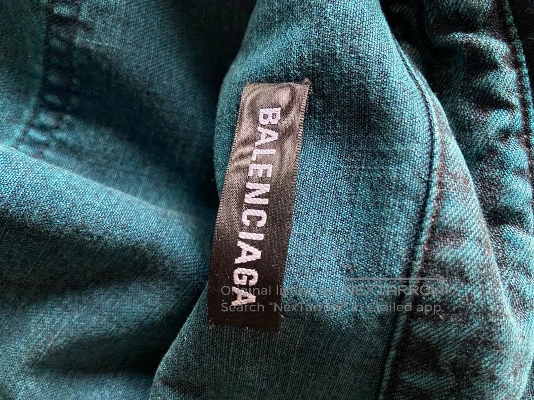 Balenciaga balenciaga denim shirt with destroyed cuffs. Size US M / EU 48-50 / 2 - 7 Thumbnail