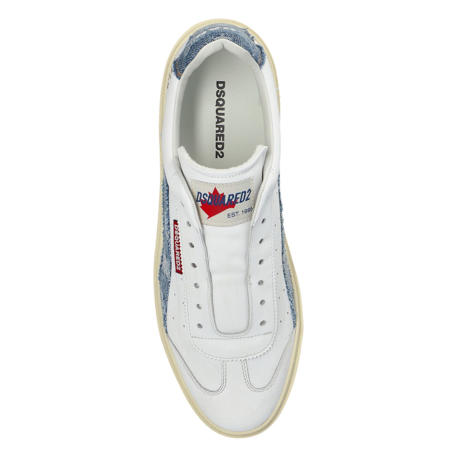 Dsquared2 DSQUARED2 Rider White Leather Sneakers New And Authentic (Me Size US 11 / EU 44 - 4 Thumbnail