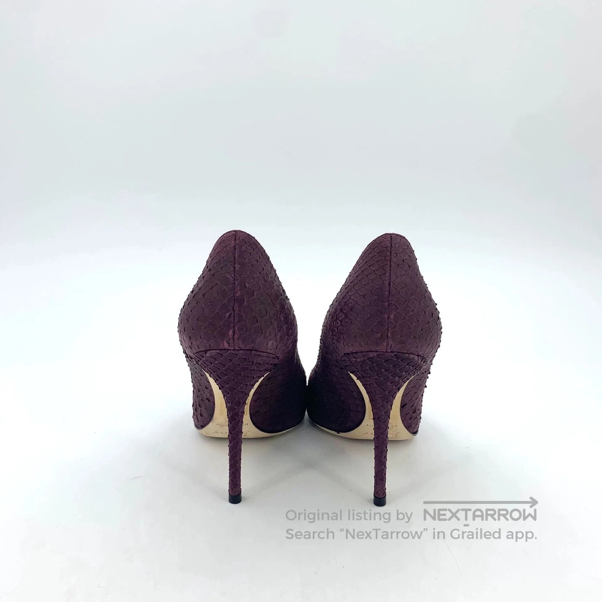 Dior Dior Purple Snakeskin Pointed Heels. Size US 5.5 / EU 38 - 4 Thumbnail