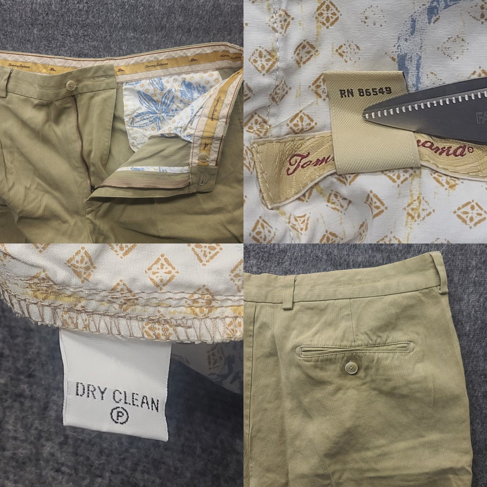 Tommy Bahama Tommy Bahama Shorts Mens 36 Regular Fit Silk Bamboo Rayon Beach Casual Beige Solid Front Pockets Size US 36 / EU 52 - 8 Thumbnail