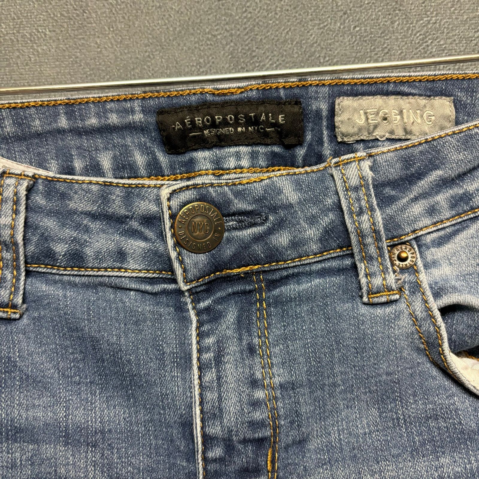 Aeropostale Aeropostale Jegging Jeans 10 Reg Womens Stretch Distress Y2K Size 32" / US 10 / IT 46 - 10 Thumbnail