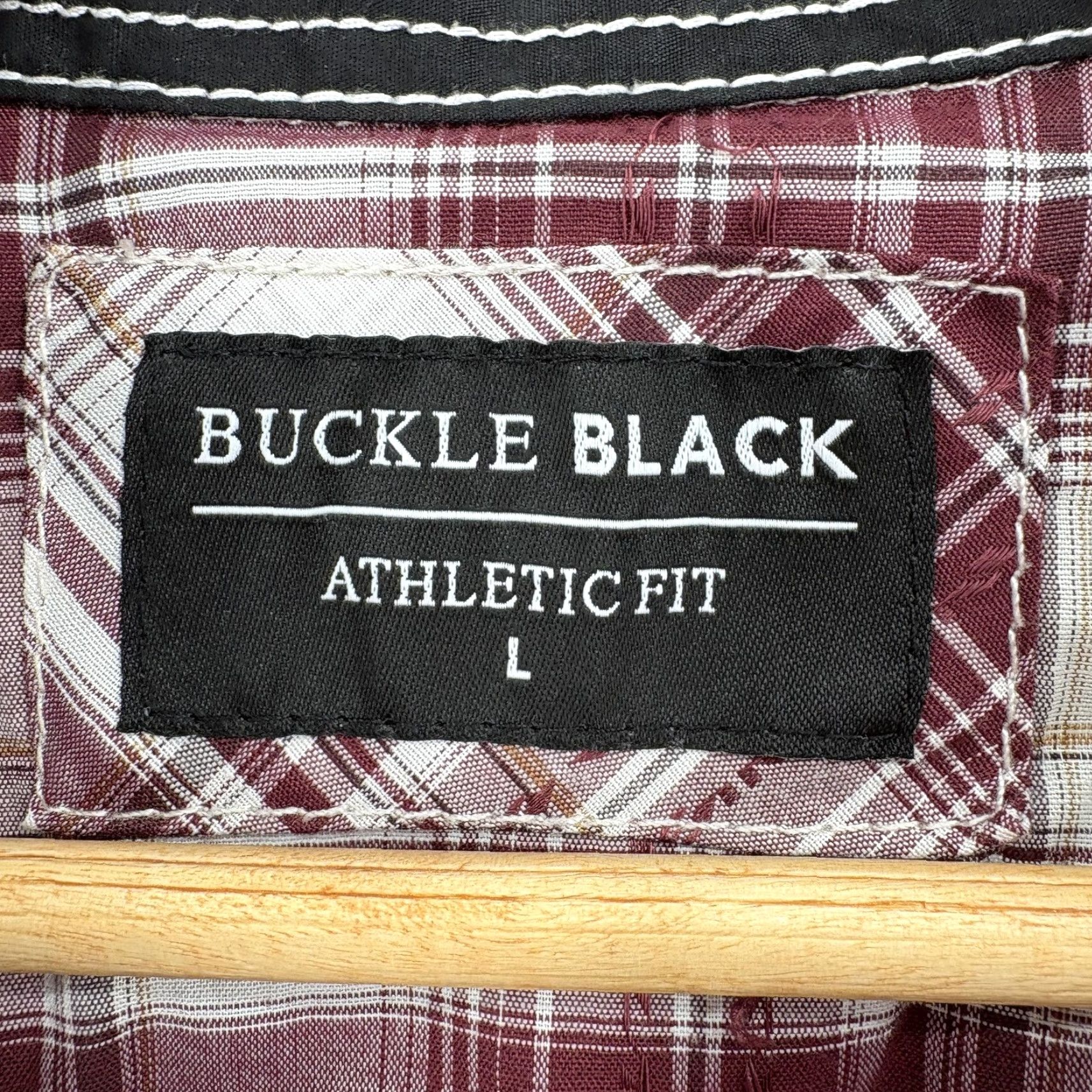 Buckle Black VINTAGE Buckle Black Shirt Mens L Red Plaid Western Pearl Snap Athletic Grunge Y2K Size US L / EU 52-54 / 3 - 3 Thumbnail