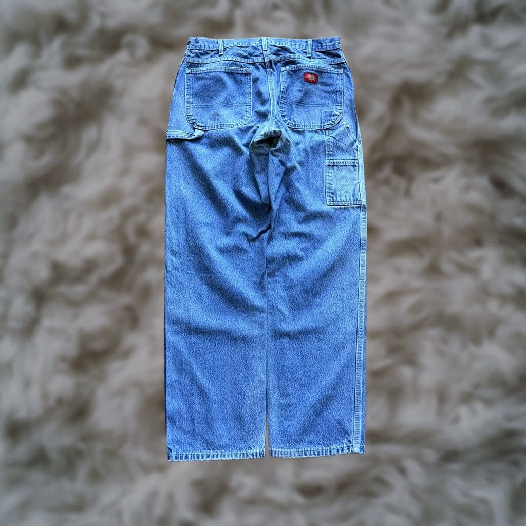 Dickies Dickies Carpenter Jeans Mens 34x32 Blue Medium Wash Relaxed Baggy Denim Workwear Y2K Size US 34 / EU 50 - 1 Thumbnail