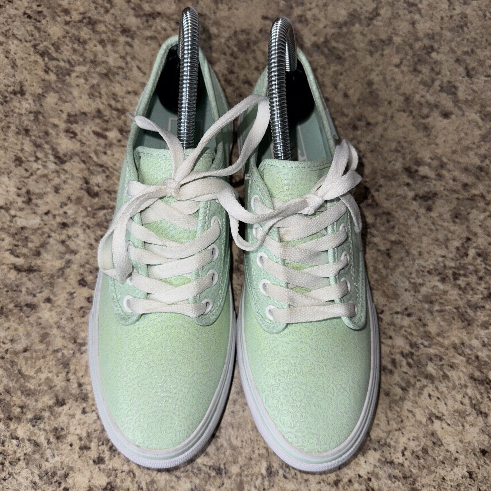 Vans VANS Women’s Sneakers Size 7.5 Mint Green Low Shoes Floral Size US 7.5 / IT 37.5 - 2 Thumbnail