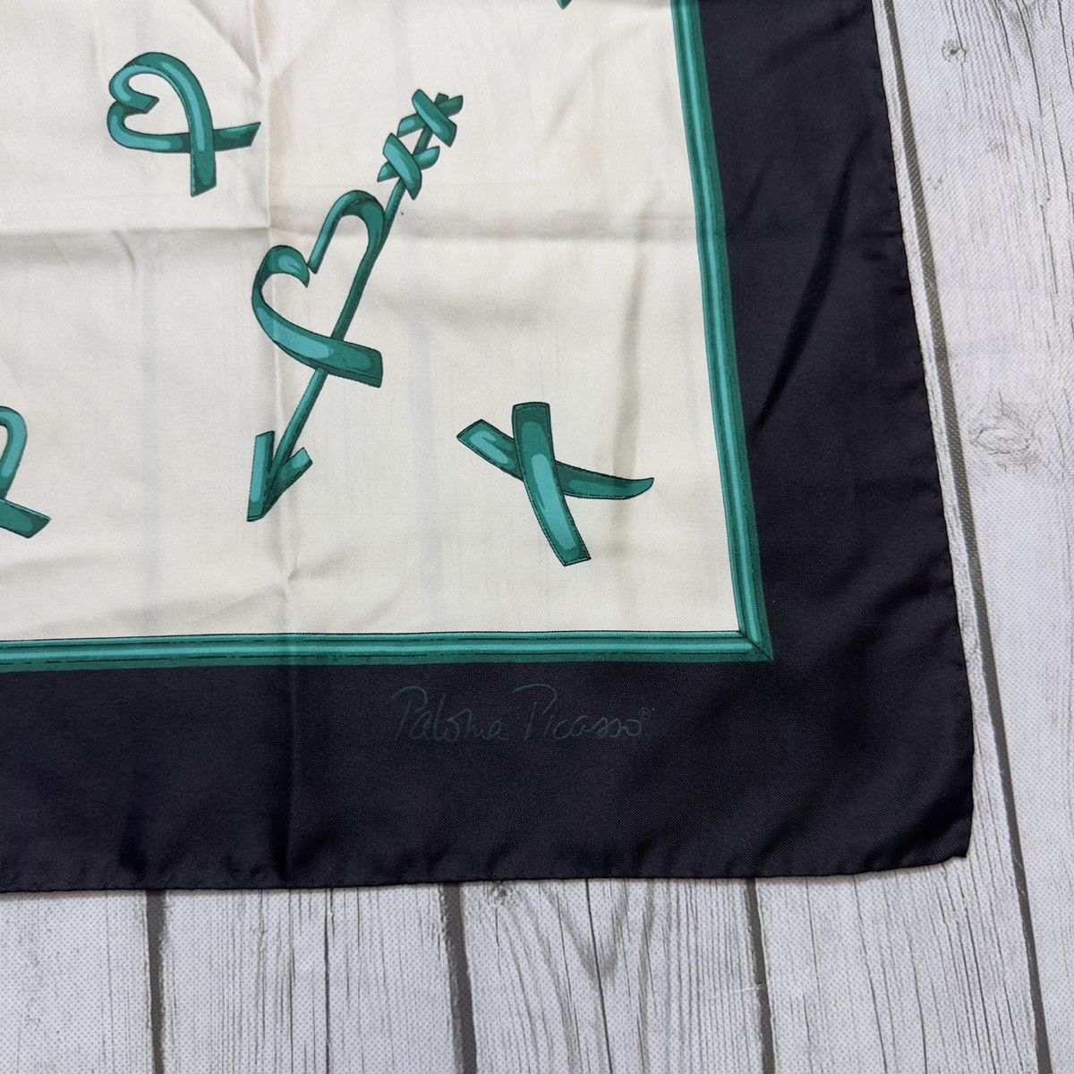 Paloma Picasso × Vintage Vintage Paloma Picasso silk scarf Size ONE SIZE - 2 Thumbnail