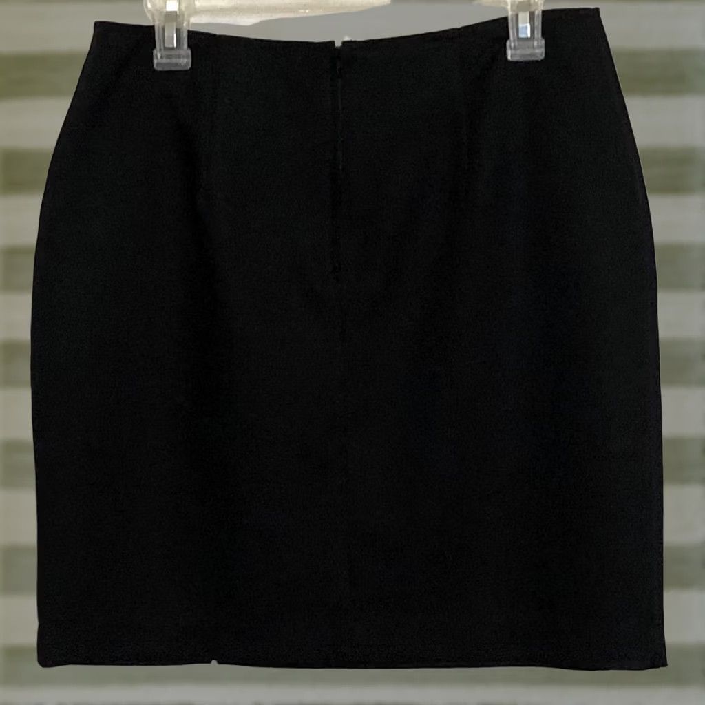 Vintage Danielle B Skirt 12 Black Straight Knee career preppy office 30"W Size 34" / US 12 / IT 48 - 1 Thumbnail