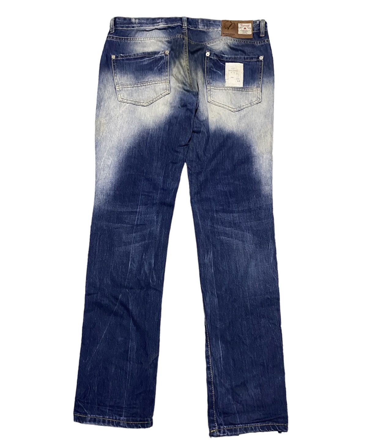 🇮🇹 Vtg Dsquared2 Attacc Dark Blue Bleached Jeans.