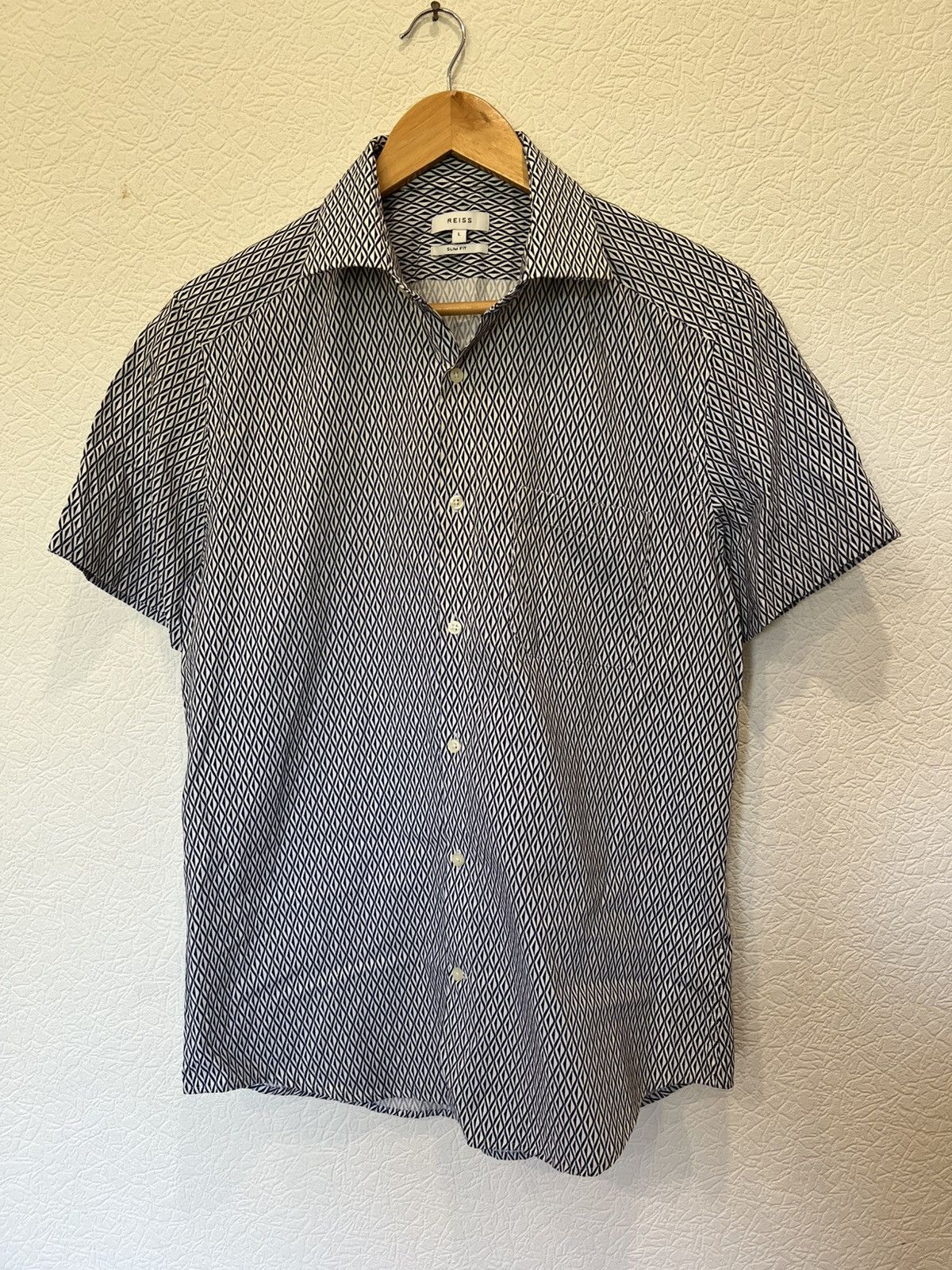 Reiss Reiss Blue Button Up Shirt Classic Mens Size US L / EU 52-54 / 3 - 1 Thumbnail