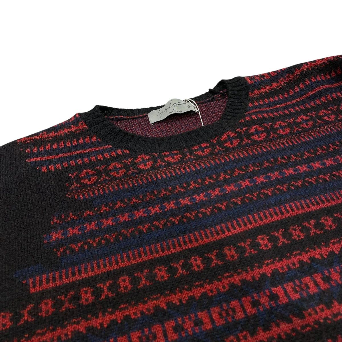 Yohji Yamamoto Yohji Yamamoto pour homme/ WORMHOLE ROUNDNECK KNIT Size US L / EU 52-54 / 3 - 3 Thumbnail