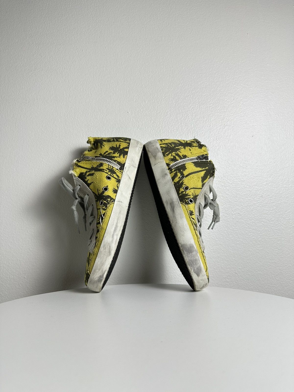 Golden Goose Golden Goose Francy Distressed Palm Tree Sneakers Size US 7 / EU 40 - 7 Thumbnail