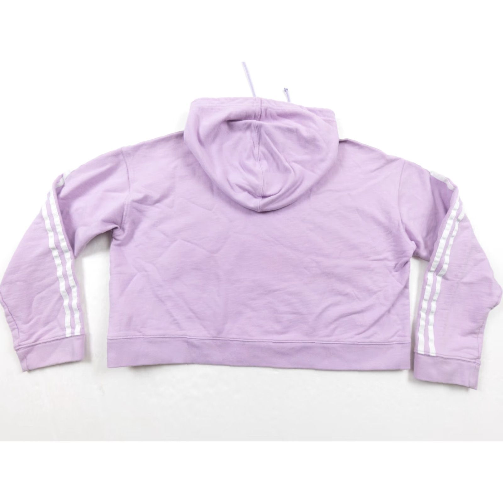 Adidas VINTAGE adidas Women's Pullover Hoodie Sweatshirt Casual Cropped Logo Purple M Size M / US 6-8 / IT 42-44 - 6 Thumbnail
