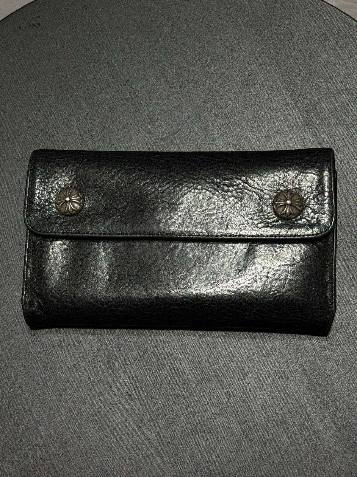 Chrome Hearts - Wave Crossball Leather Wallet