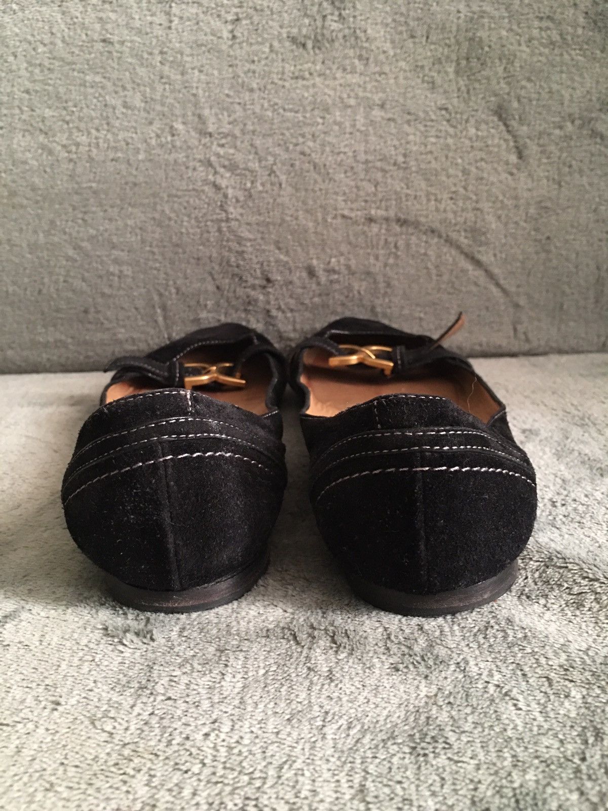 Chloe CHLOE Suede Black Flats Pumps EU 37 Size US 7 / IT 37 - 3 Thumbnail