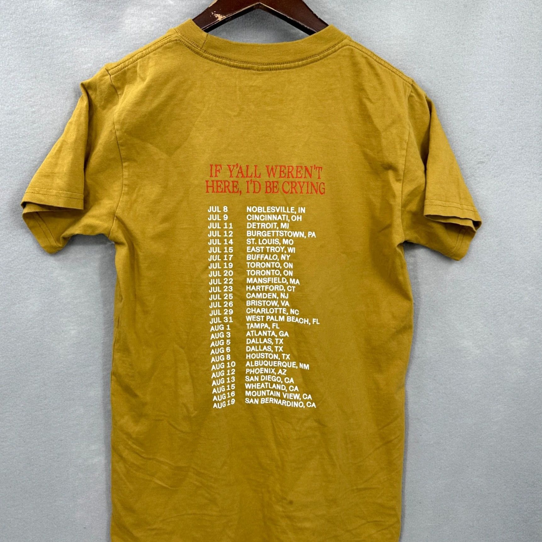 Vintage Post Malone T-Shirt Mens S Yellow 2023 Concert Truck Crew Neck Cotton Jersey Short Sleeve Shirt Mens Yellow 2023 Concert Size US S / EU 44-46 / 1 - 5 Thumbnail