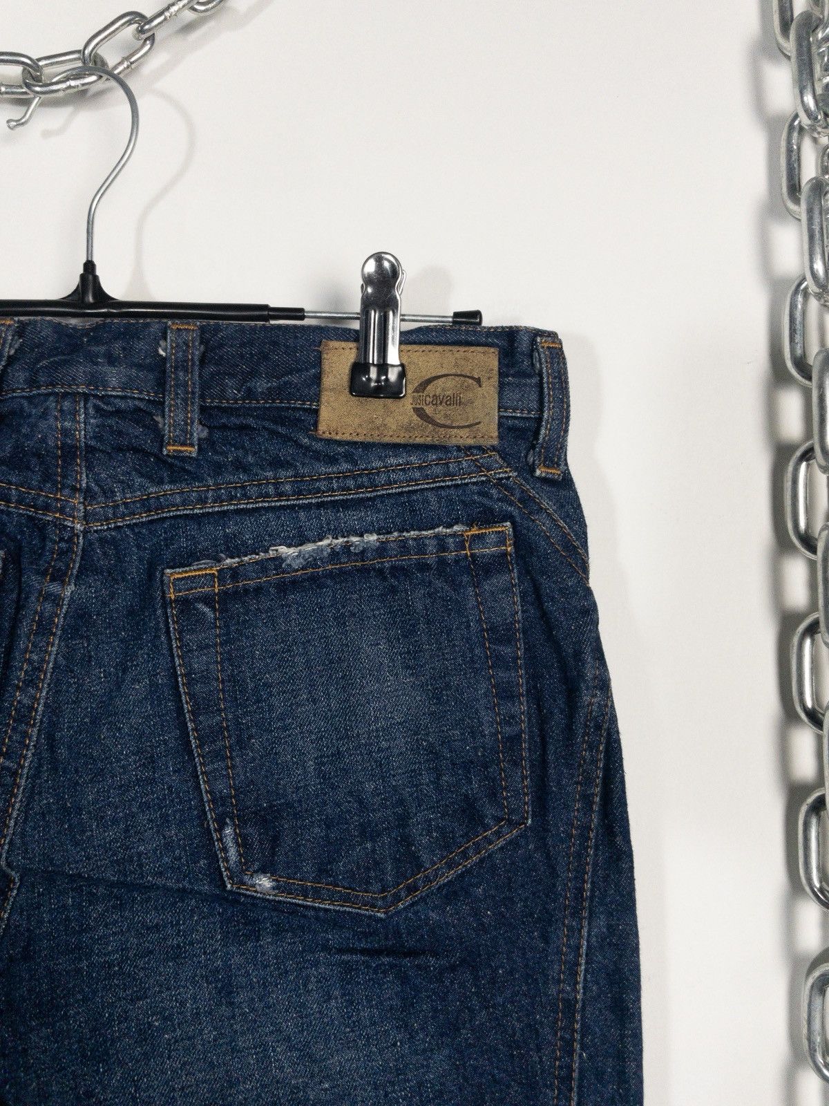 Just Cavalli Just Cavalli Straight Leg Jeans Front Facing Pockets Size US 29 - 1 Thumbnail