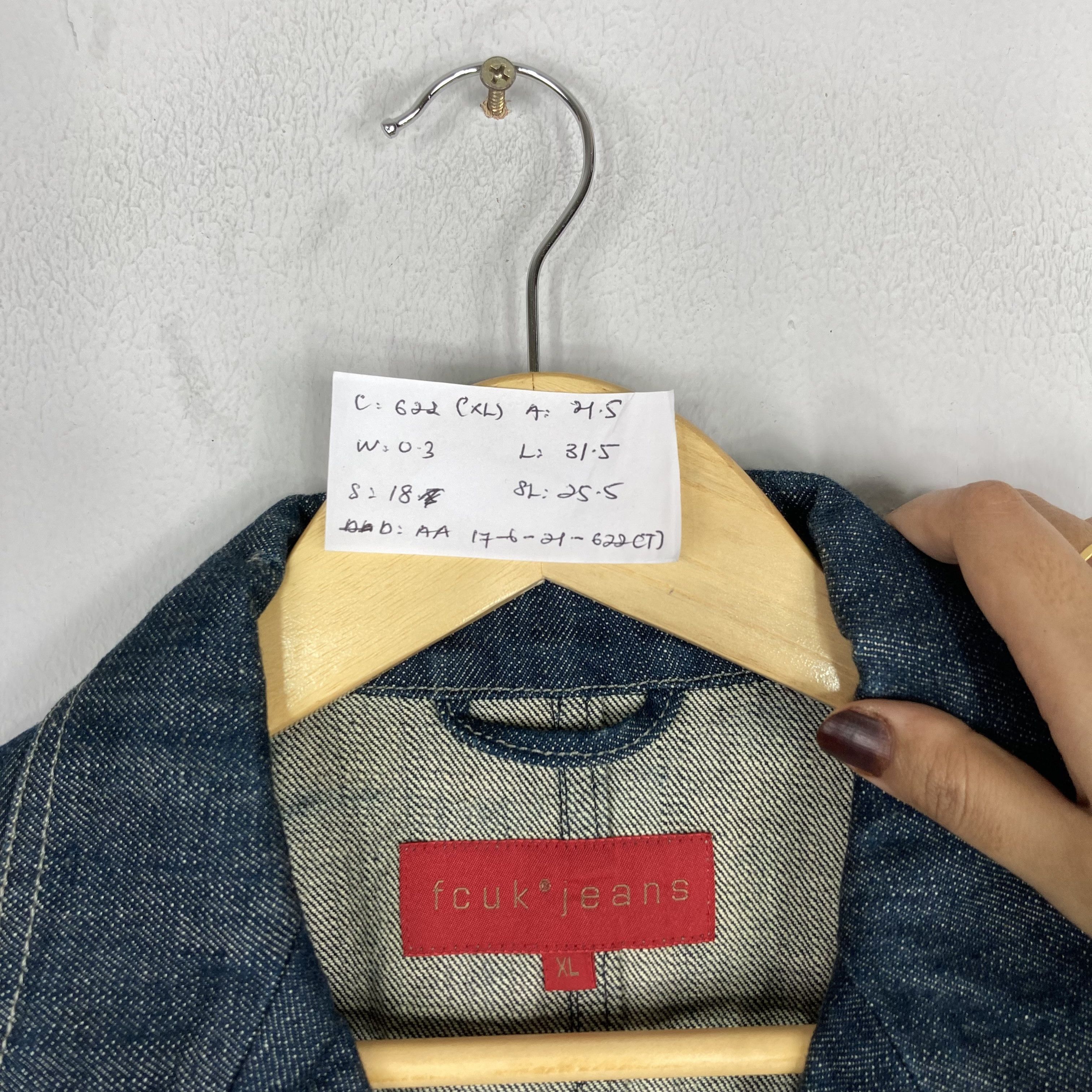 FCUK Vintage FCUK JEANS Japanese Brand Indigo Denim Chore Jacket Size US XL / EU 56 / 4 - 6 Thumbnail