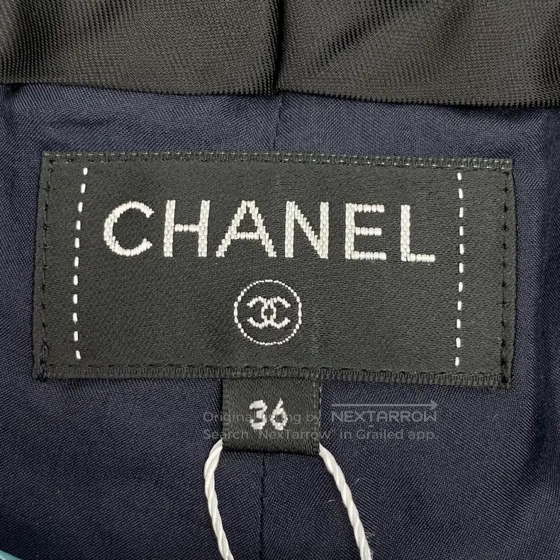 Chanel Chanel Dark blue logo logo cotton casual knitted five-poin Size 24" / US 00 / IT 34 - 6 Thumbnail