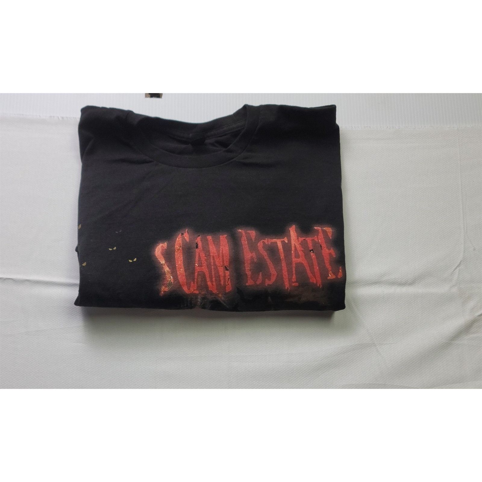 Tultex Vintage "Scam Estate" Men's Black XL T-Shirt Graphic Print Size US XL / EU 56 / 4 - 6 Thumbnail