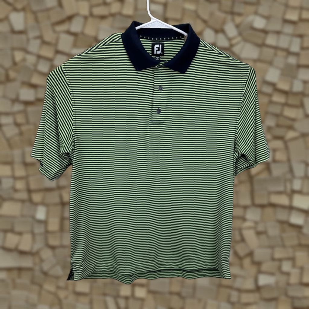 Footjoy FootJoy Polo Shirt Striped Short Sleeve Golf/Green Size L Men’s Size US L / EU 52-54 / 3 - 1 Thumbnail