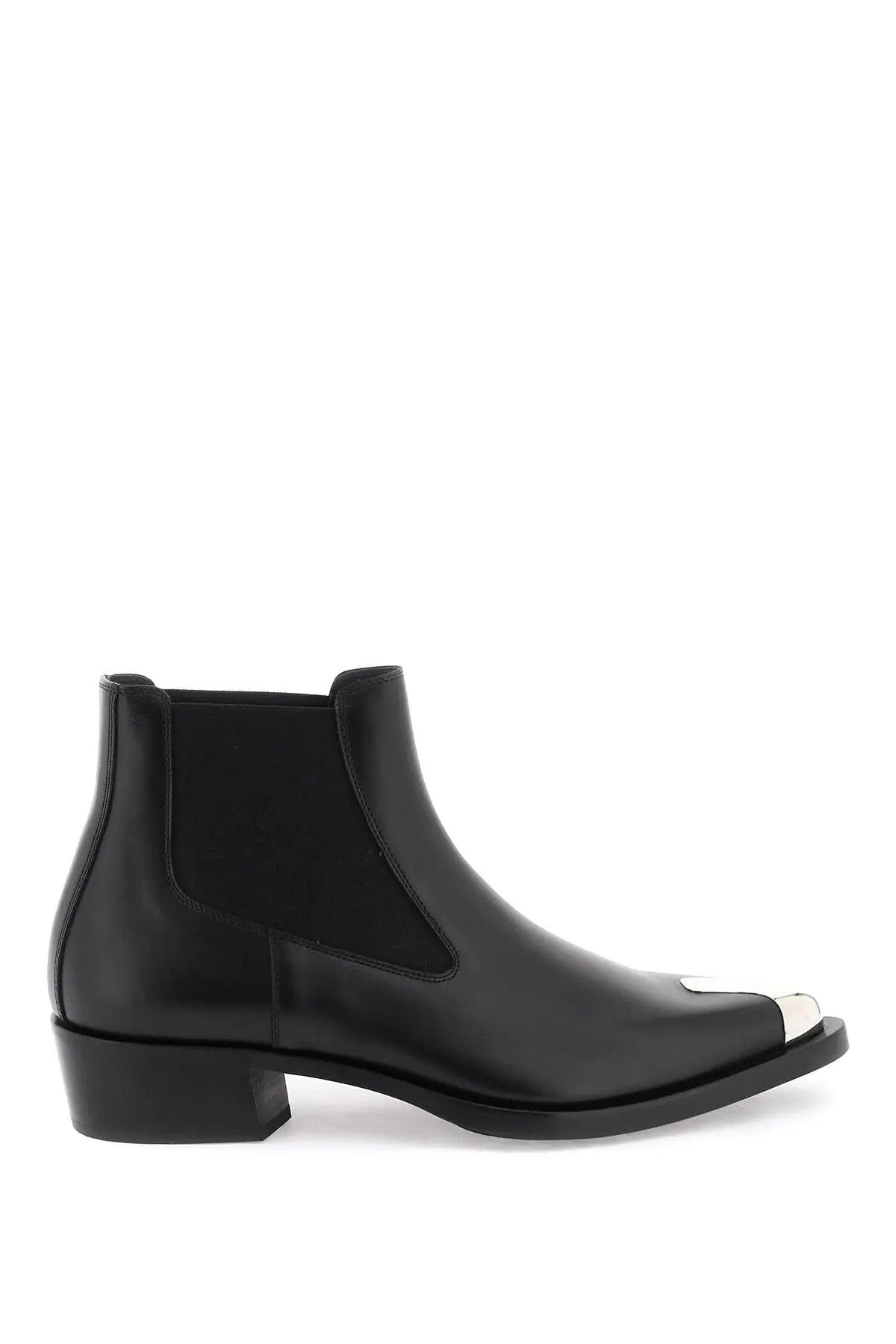 image of Alexander Mcqueen O1S22I1N0224 'punk' Chelsea Ankle Boots In Black, Men's (Size 9)