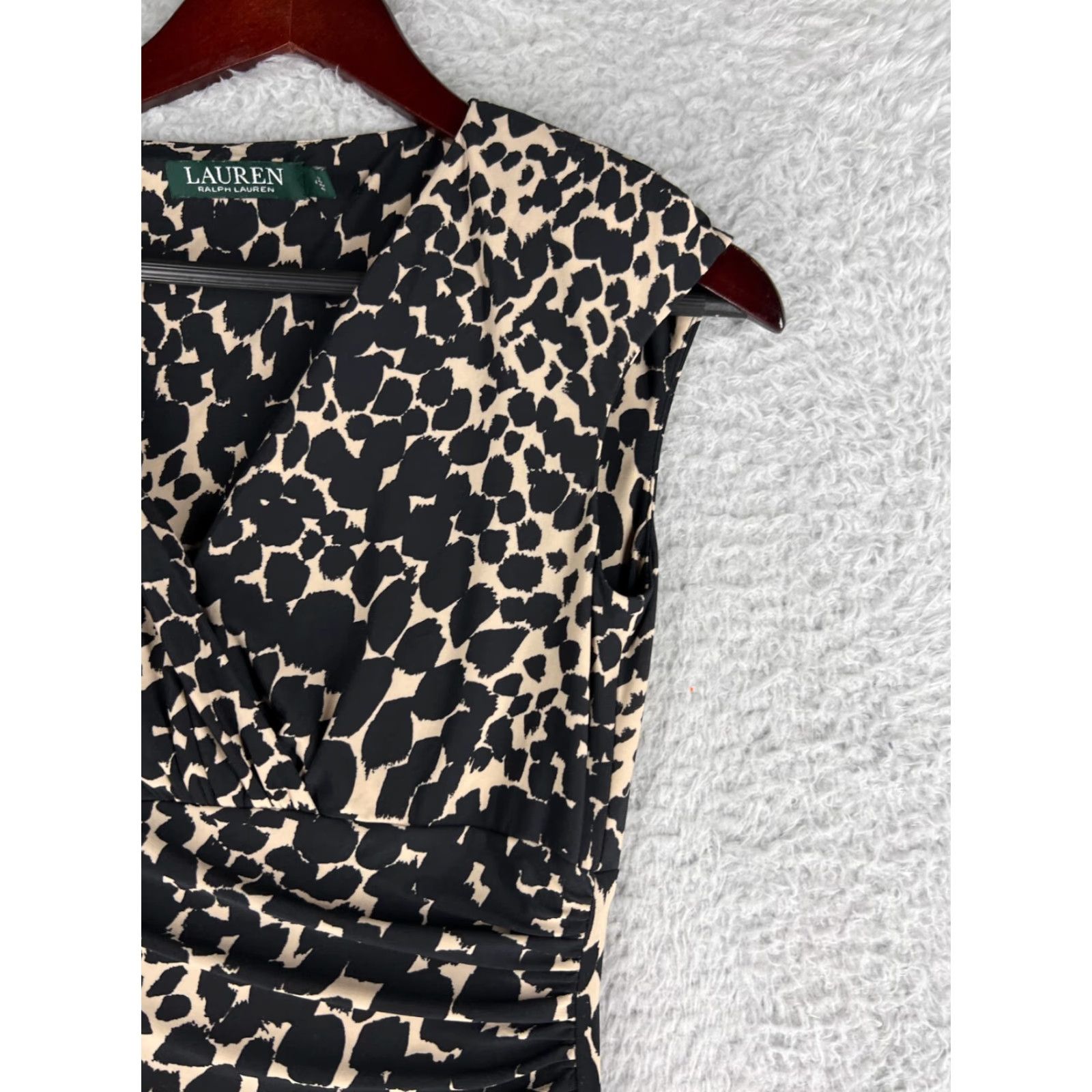 Ralph Lauren Ralph Lauren Dress Womens 4 Black Beige Cheetah Print Stretch Party Outwear Size S / US 4 / IT 40 - 4 Thumbnail