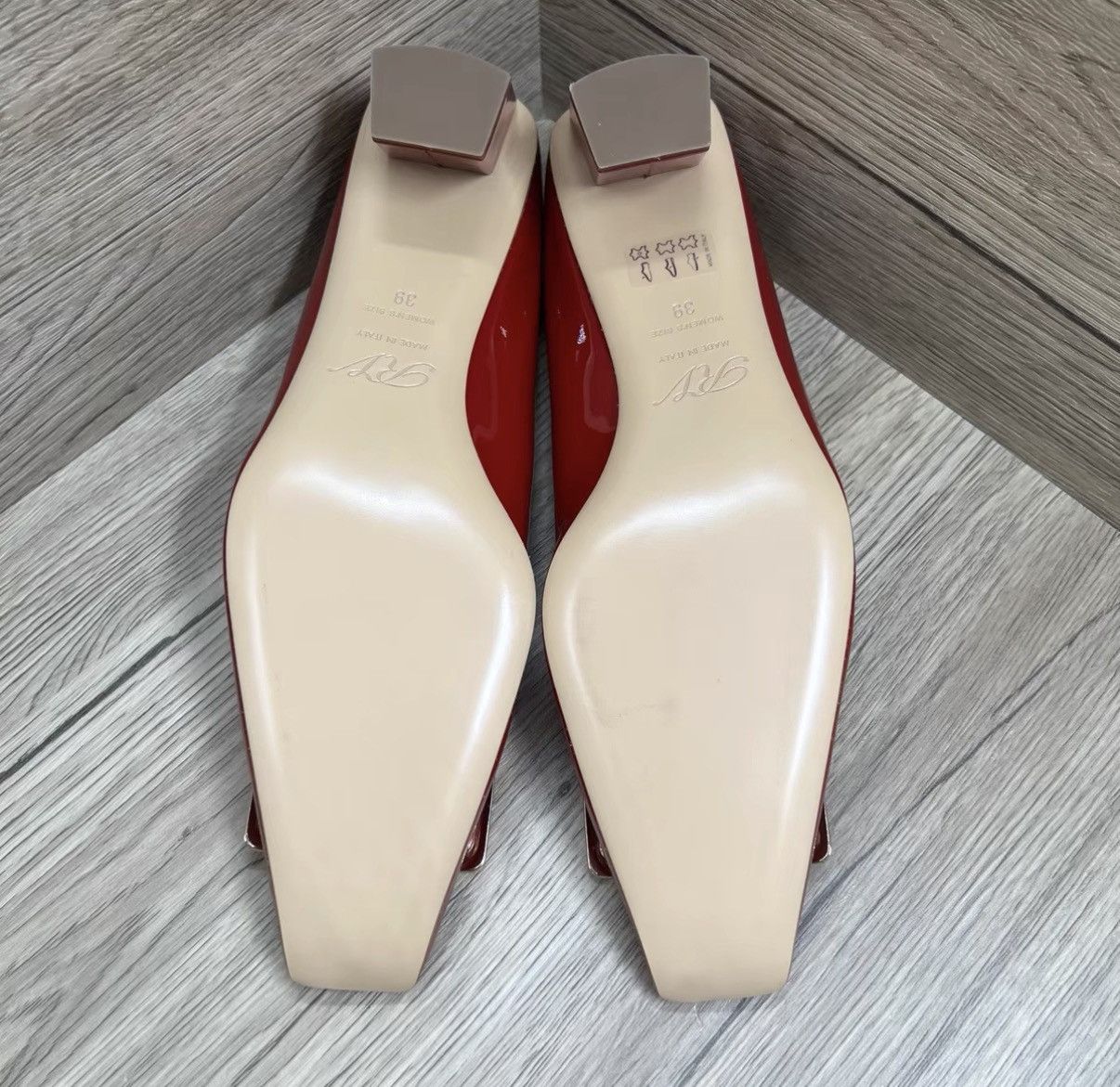 Roger Vivier Roger Vivier Red Square Buckle Mid-Heel Shoes J41 Size US 9 / IT 39 - 5 Thumbnail