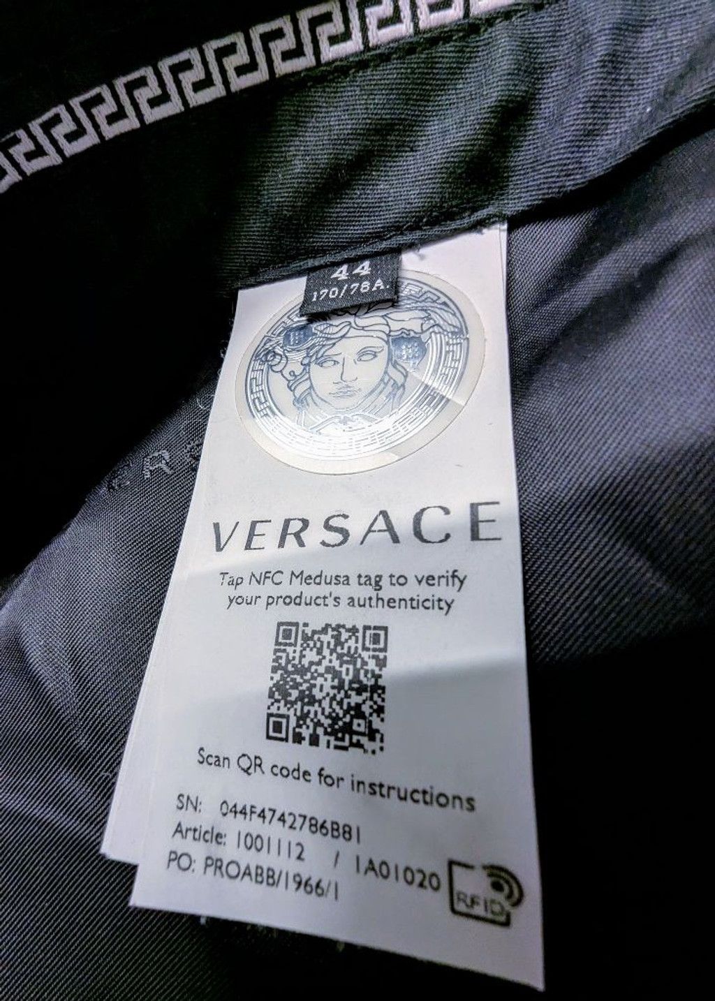 Versace Versace Black Medusa La Grecca Logo Wide Leg Pants Size 44 Size 32" / US 10 / IT 46 - 6 Thumbnail