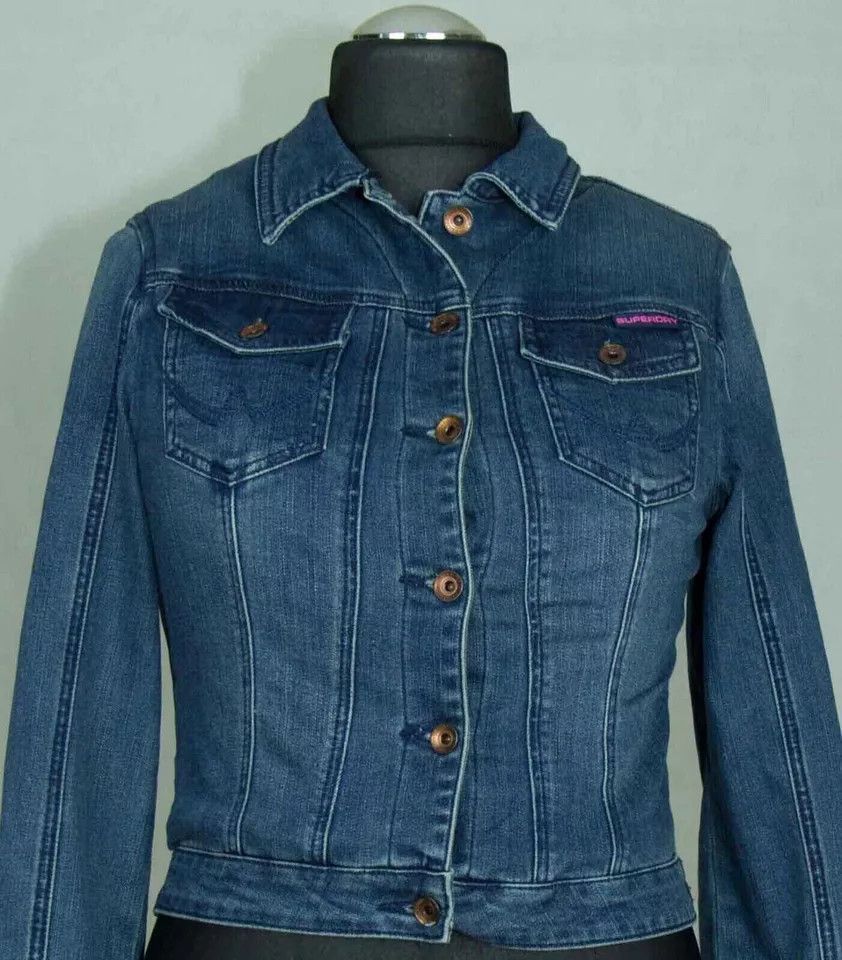 Levi's Superdry Womens denim jacket linning size XS-S Size S / US 4 / IT 40 - 1 Thumbnail