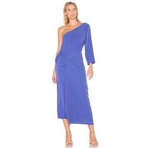 Mara Hoffman Mara Hoffman Shirley Purple One-Shoulder Wrap Dress Size XS / US 0-2 / IT 36-38 - 1 Thumbnail