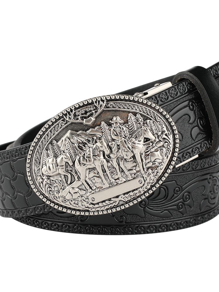 Designer Crazy Vintage Belt Riveted Belts Menswear Accessories Size ONE SIZE - 2 Thumbnail