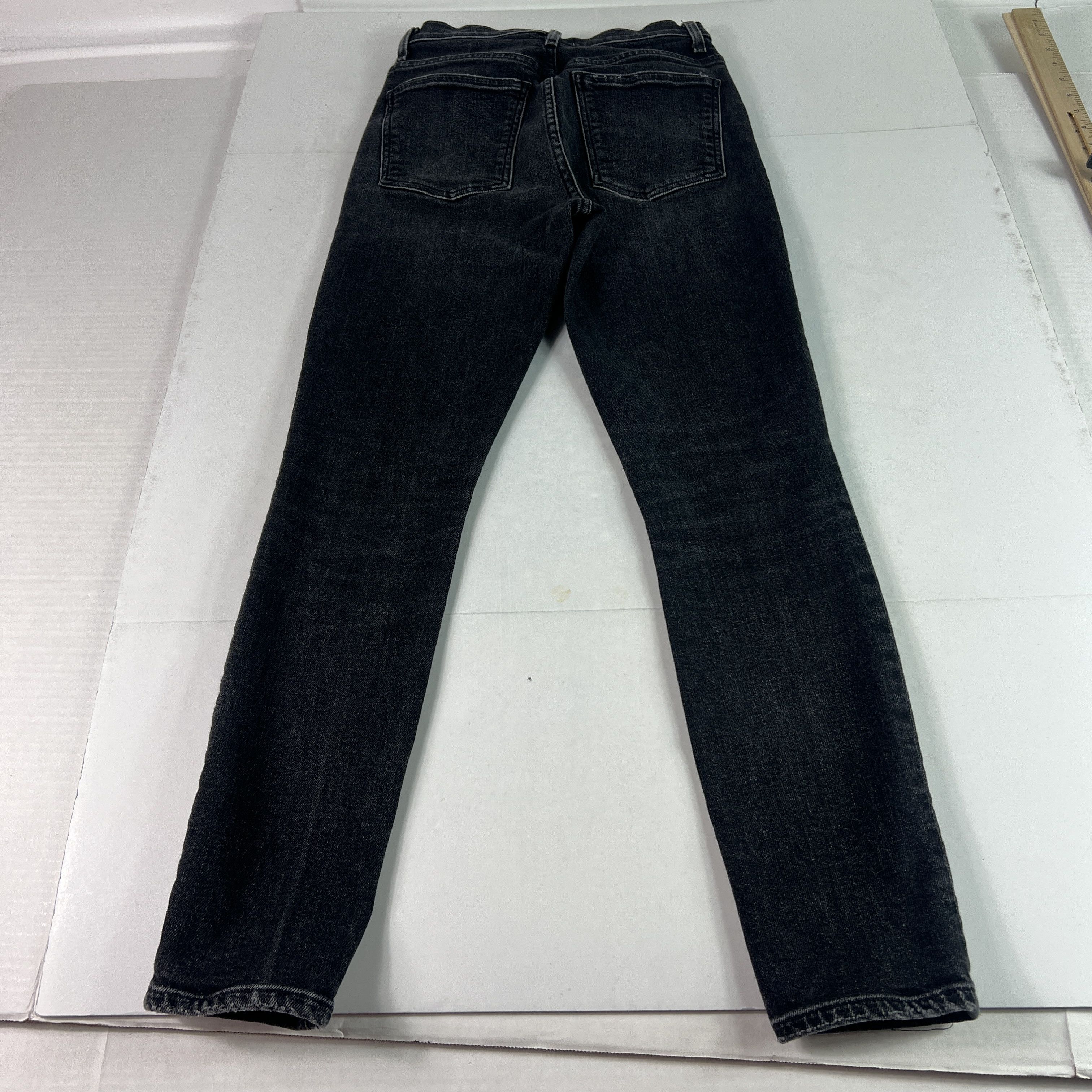 Agolde AGOLDE Jean Pinch Waist High Rise Skinny Black Stretch Denim Size 25" / US 0 / IT 36 - 10 Thumbnail