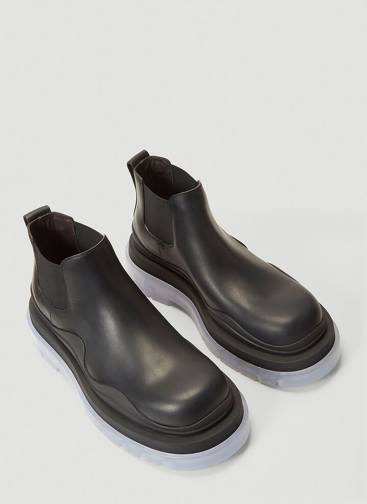 Bottega Veneta o1s1wg110624 Tire Ankle Chelsea Boots in Black Size US 13 / EU 46 - 2 Thumbnail