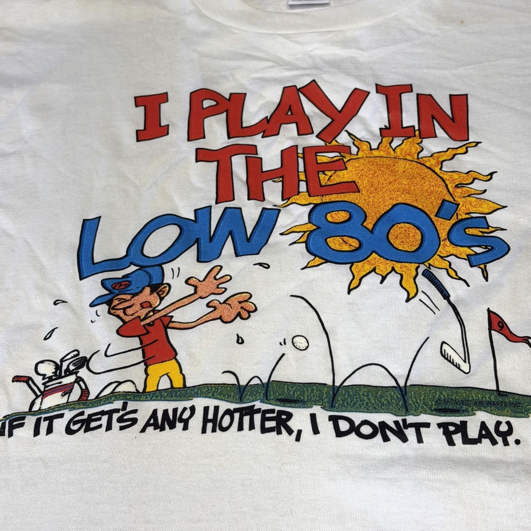 Jerzees VINTAGE Jerzees Shirt Mens L White I Play In The Low 80s Golf Graphic 90s Mens Tee Size US L / EU 52-54 / 3 - 6 Thumbnail