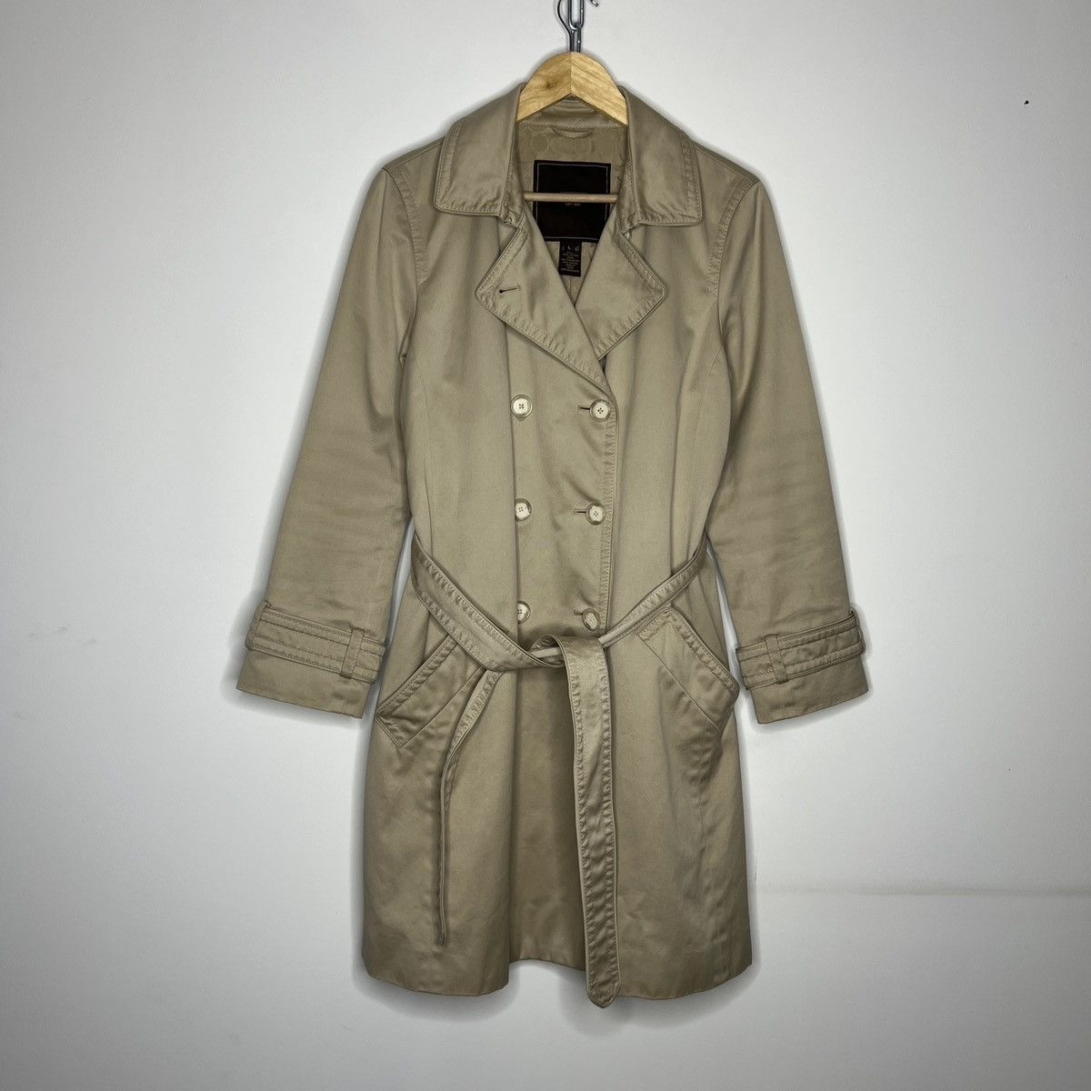 Coach × Designer Coach Trench Coat Double Breasted Belted Beige Luxury Rare Size M / US 6-8 / IT 42-44 - 1 Thumbnail