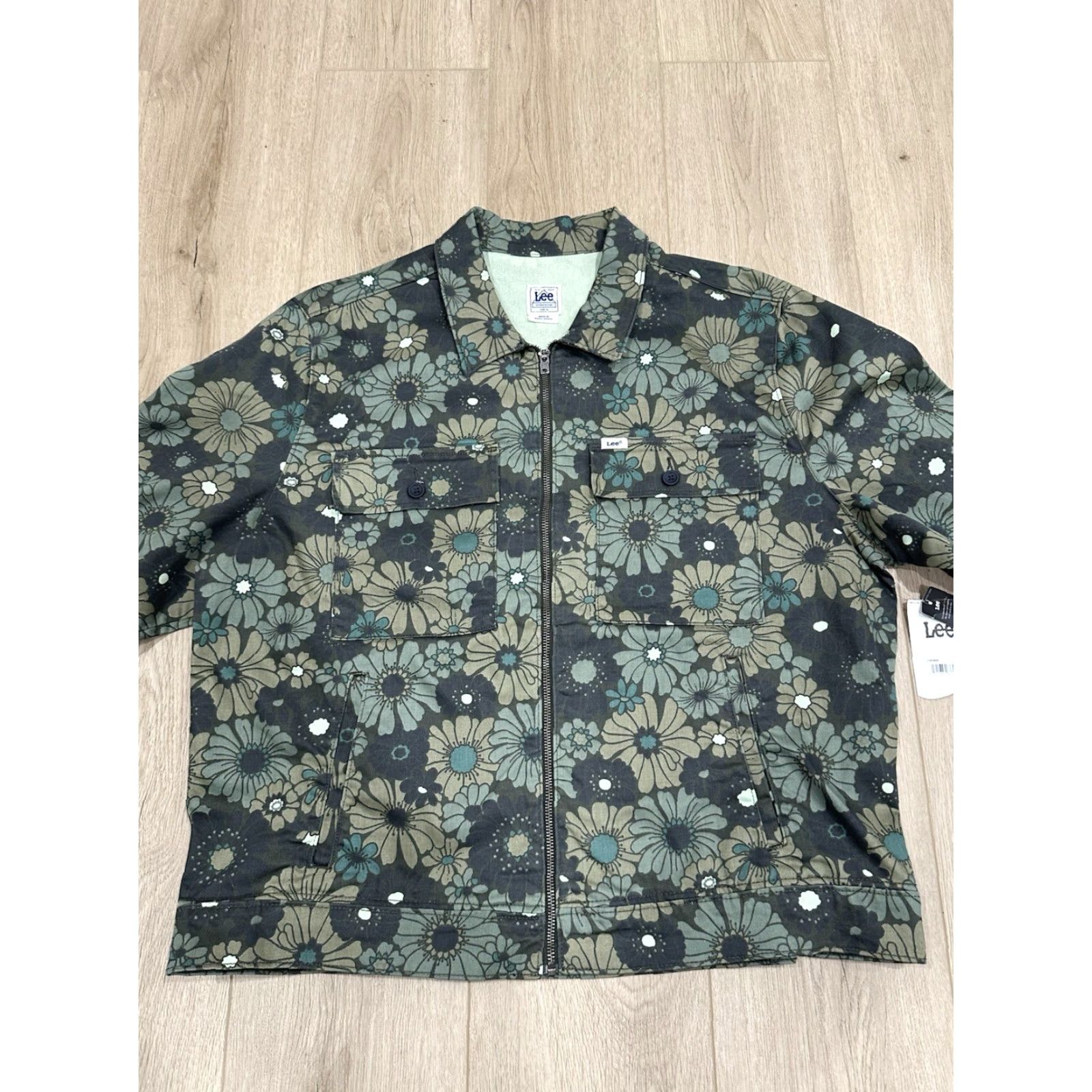 Lee Lee Heritage Chetopa Twill Workwear Jacket Mens XL Floral Green NWT Size US XL / EU 56 / 4 - 3 Thumbnail