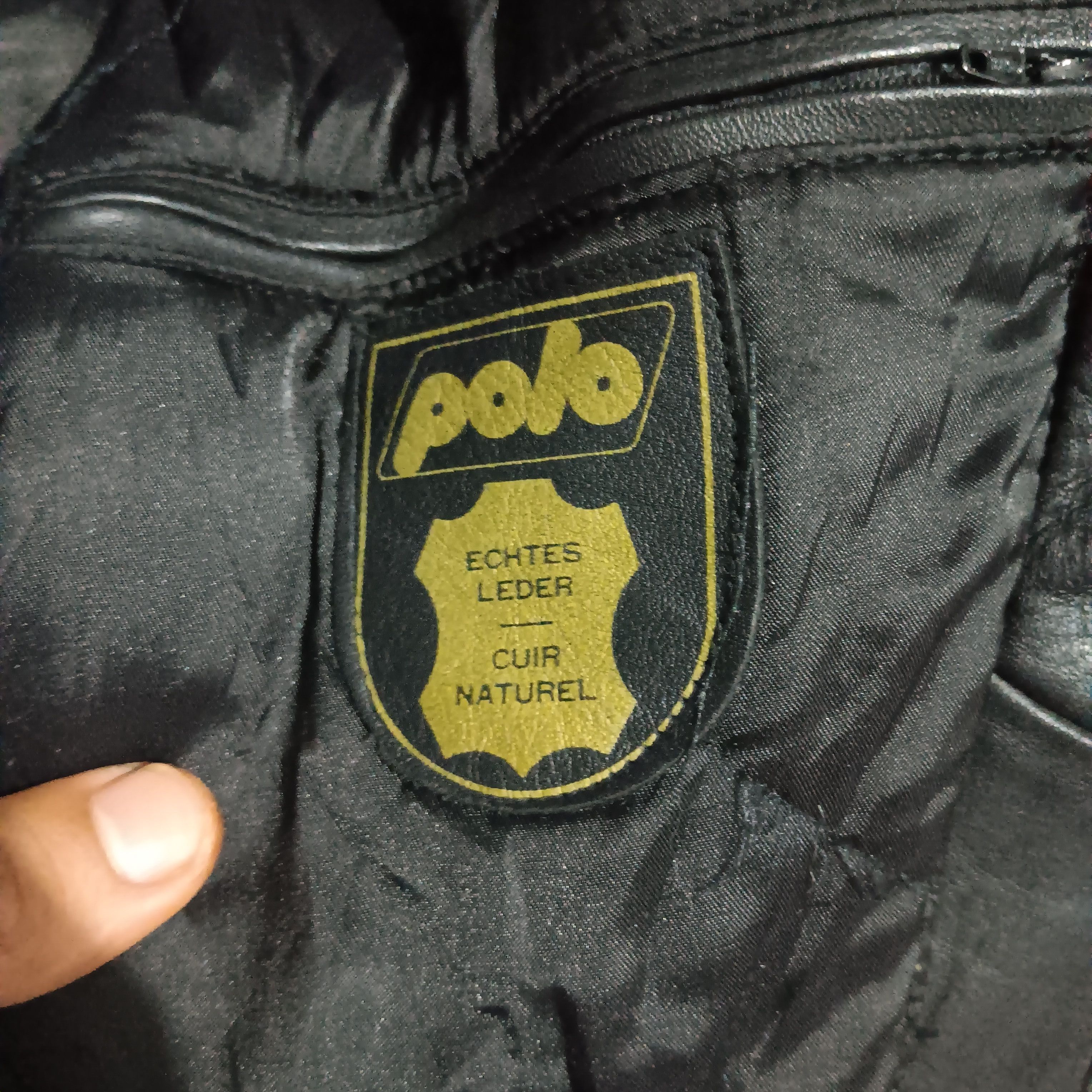 Leather vintage Polo motorrad full patch leather jacket Size US L / EU 52-54 / 3 - 10 Thumbnail
