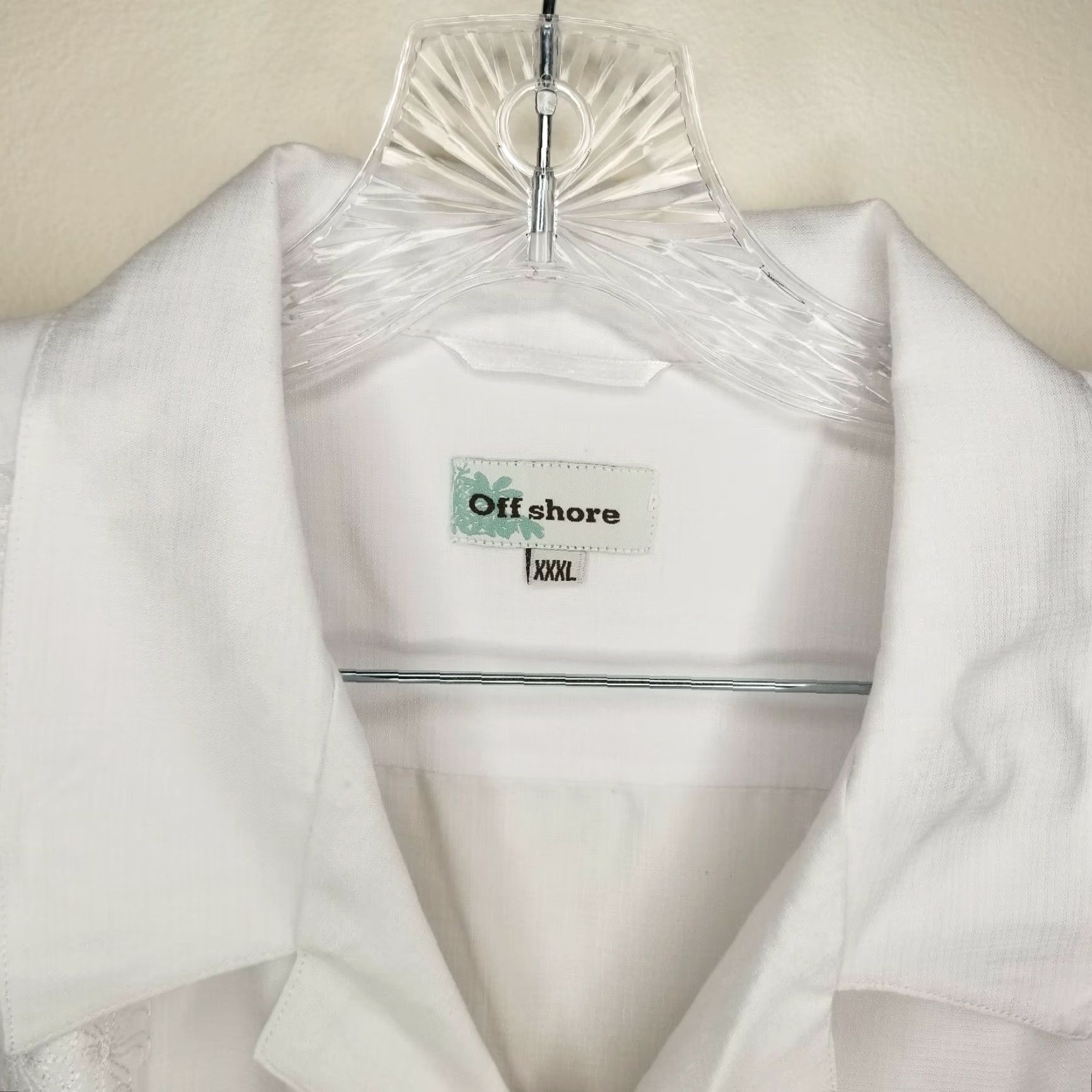 Vintage VINTAGE Off Shore Mens Short Sleeve White Button-Up 3XL Shirt Men Size US 39 - 4 Thumbnail