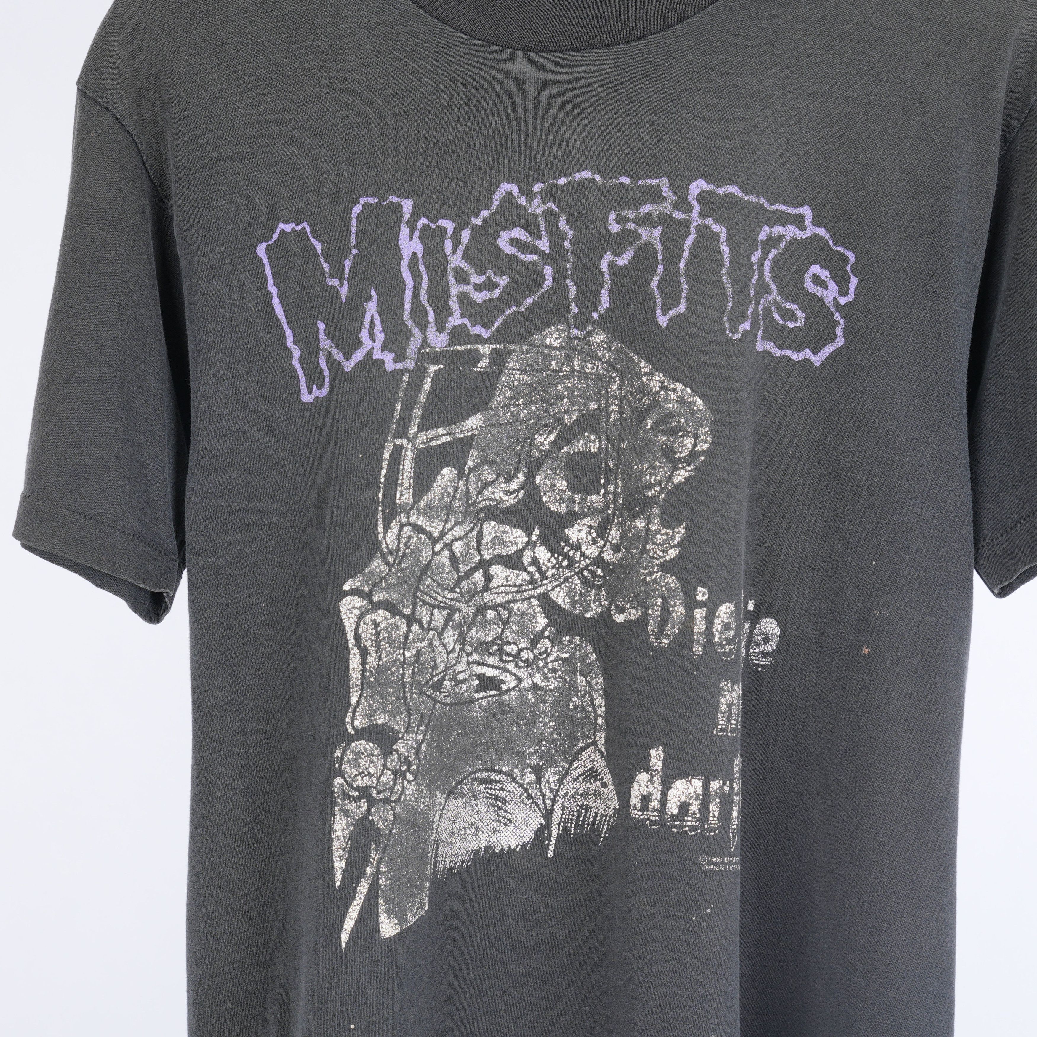 Vintage 90S MISFITS DIE DIE MY DARLING FADED BAND TEE Size US L / EU 52-54 / 3 - 3 Thumbnail