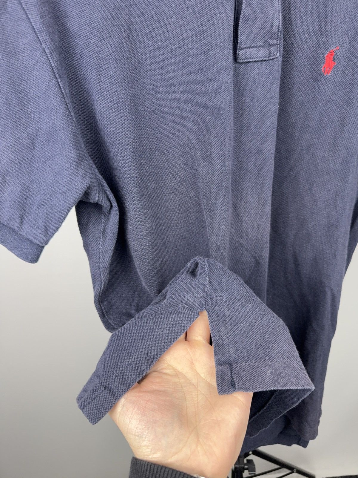 Polo Ralph Lauren Vintage 90s Retro Faded Polo Ralph Lauren Navy Polo Shirt M Size US M / EU 48-50 / 2 - 6 Thumbnail