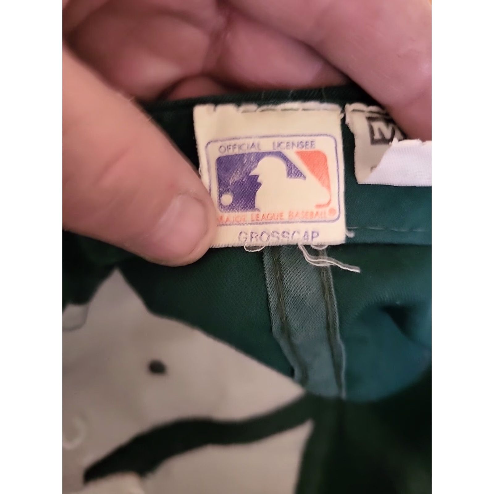 Vintage VINTAGE Athletics Hat MMB Headwear Made In USA Oakland A's Baseball Green Adjustable Cotton Cap 1983 1980s Womens/Mens? Size ONE SIZE - 5 Thumbnail
