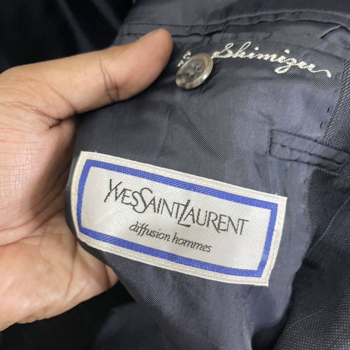 Yves Saint Laurent Vintage Yves Saint Lauren Stripe Coat Jacket Size US L / EU 52-54 / 3 - 5 Thumbnail